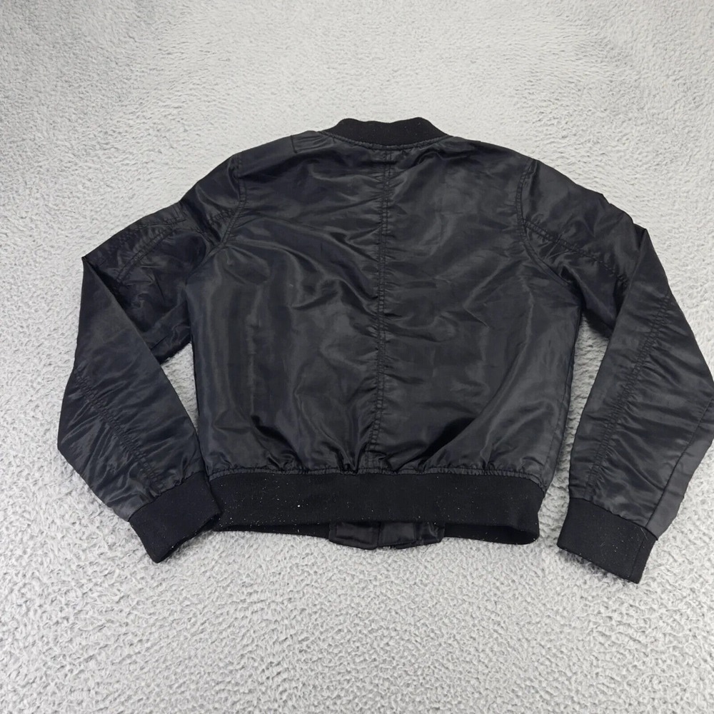 Southpole Jacket Womens Medium Black Long Sleeve Polyester Bomber Windbreaker - Picture 4 of 11